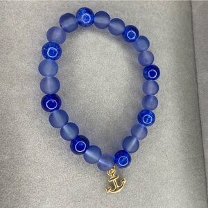 Glass blue handmade bracelet